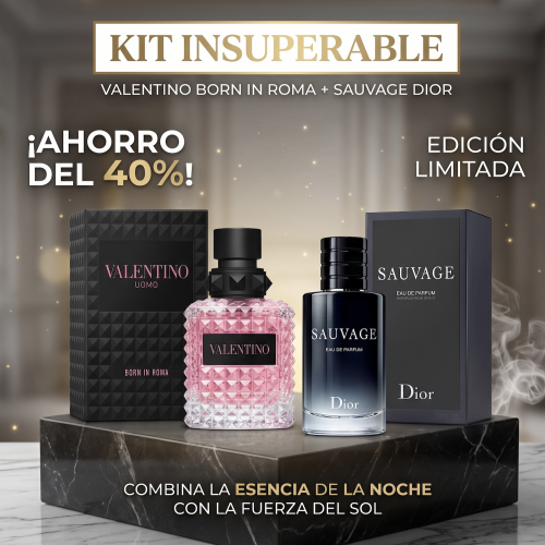SAUVAGE DIOR + VALENTINO BORN IN ROMA PERFUMES DE CALIDAD.