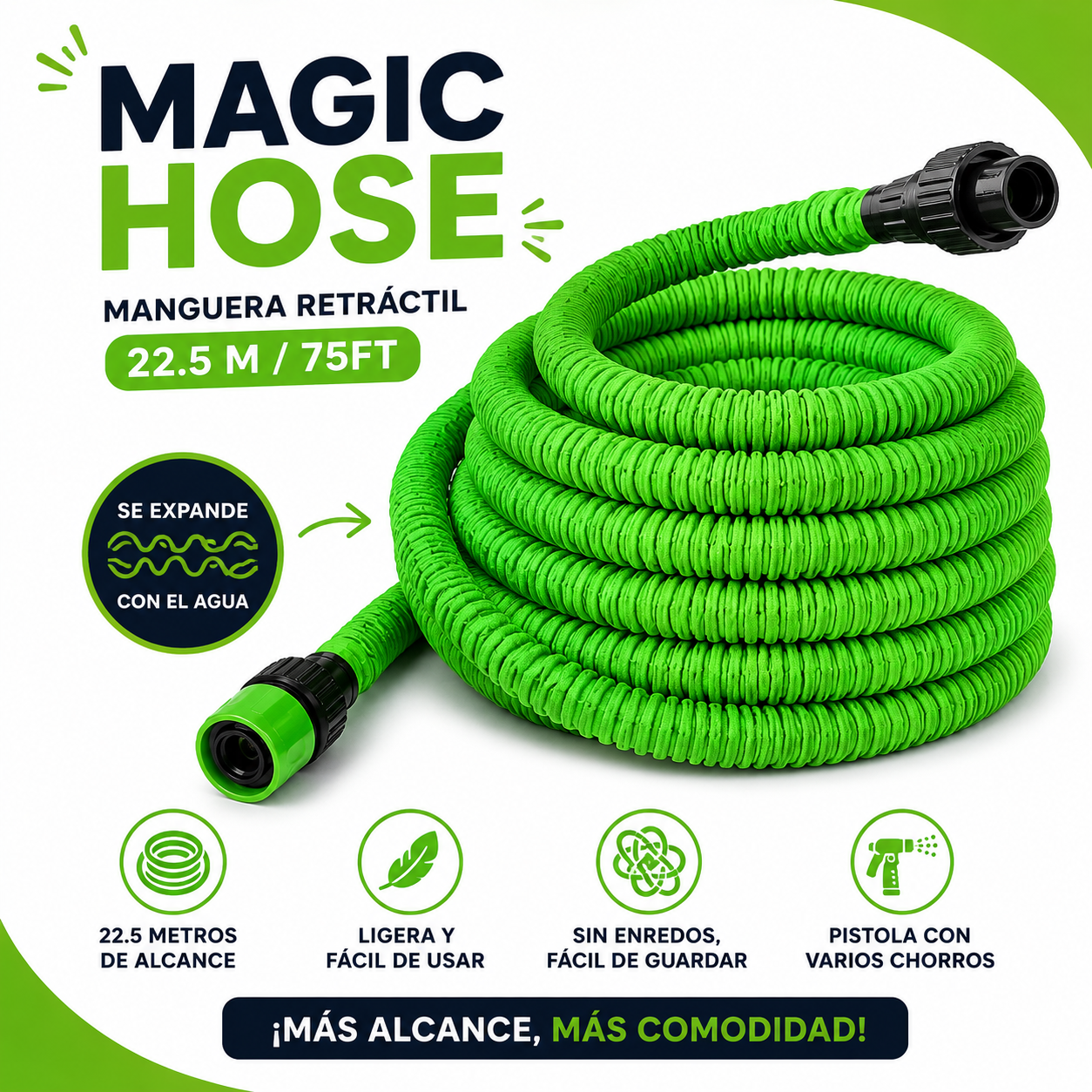 MANGUERA RETRACTIL MAGIC HOSE 22.5 M/ 75FT