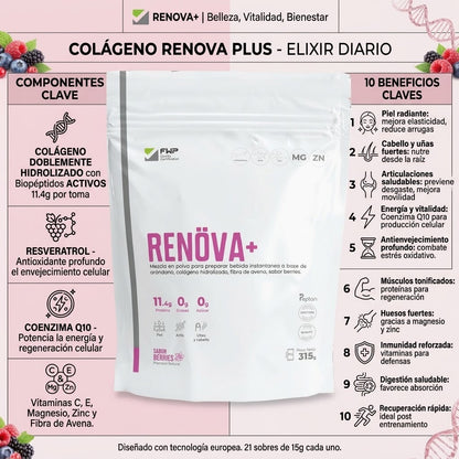 RENÖVA+ FWP Original - Colágeno Hidrolizado con Biopéptidos Áctivos 315gr.