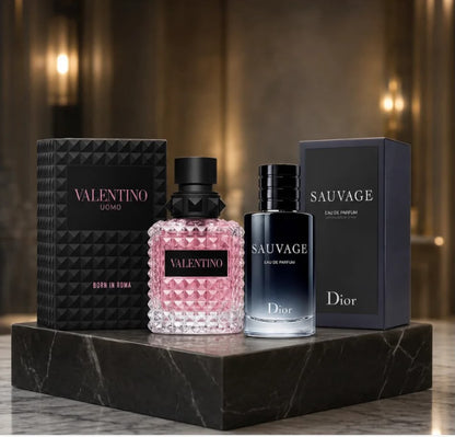 SAUVAGE DIOR + VALENTINO BORN IN ROMA PERFUMES DE CALIDAD.