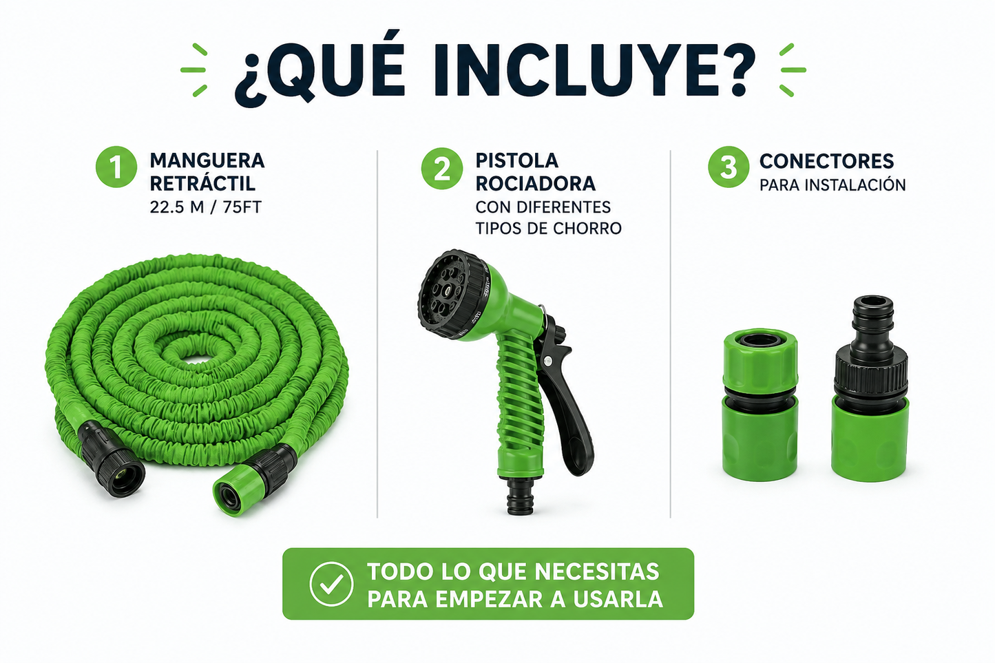 MANGUERA RETRACTIL MAGIC HOSE 22.5 M/ 75FT