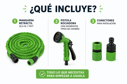 MANGUERA RETRACTIL MAGIC HOSE 22.5 M/ 75FT